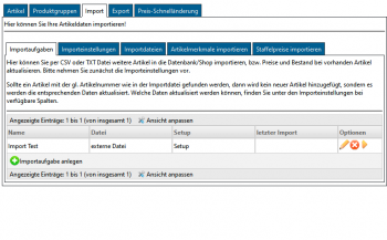 Artikel Im-& Export