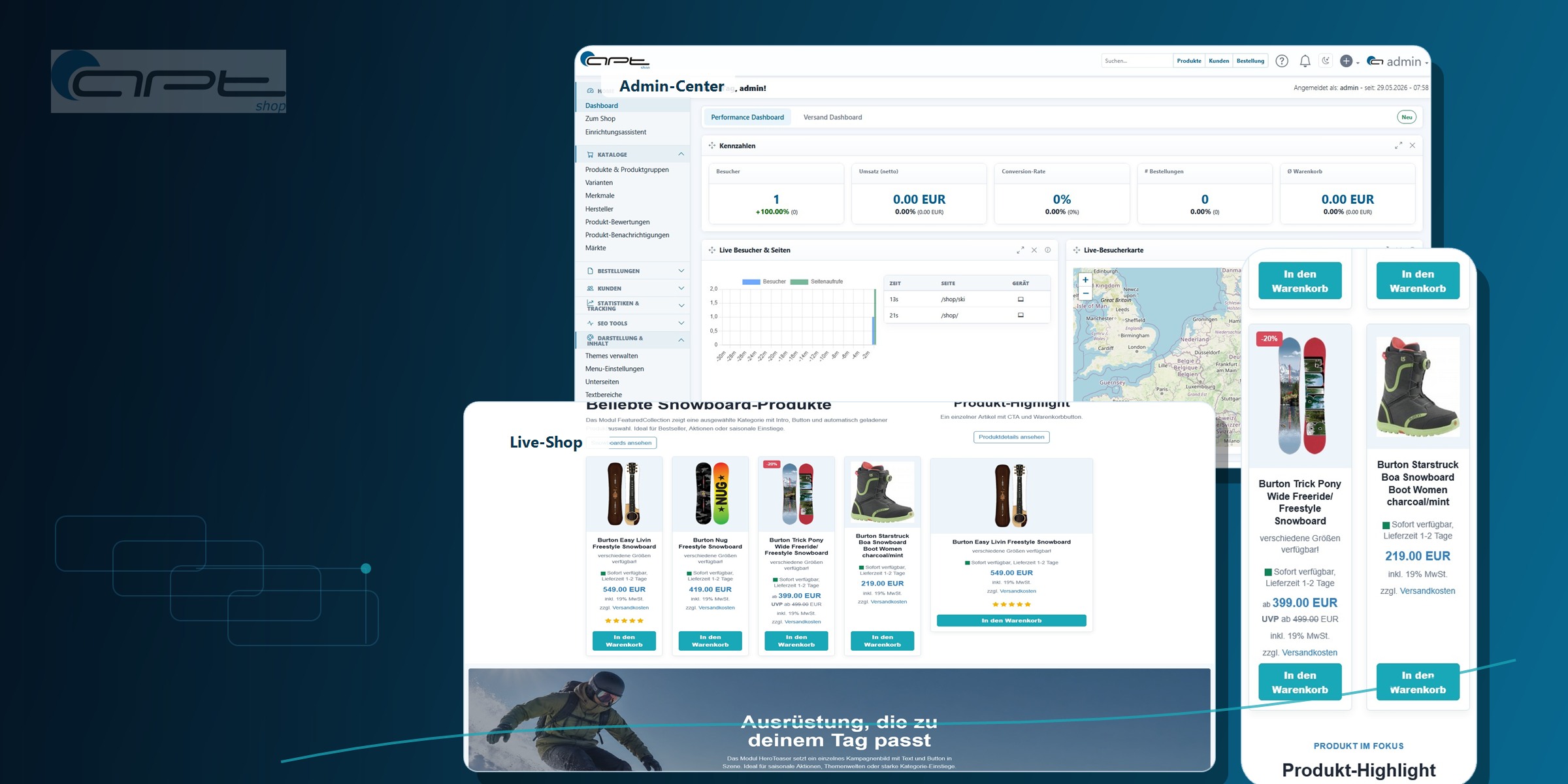 Dein Onlineshop. Fertig gehostet. Schnell online.